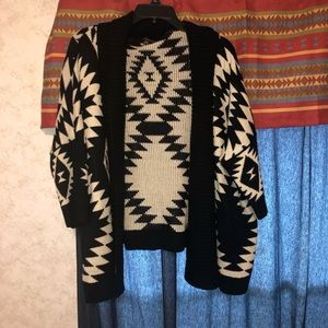 Aztec Western 3/4 sleeve Cardigan